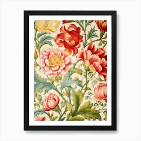 Floral Wallpaper 315 Art Print