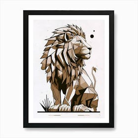 Geometric Lion 1 Art Print