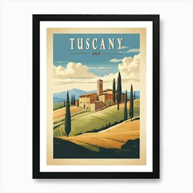 Tuscany Vintage Travel Poster Art Print