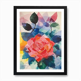 Camellia Flower Illustration 1 Art Print