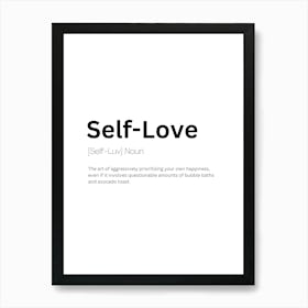 Self Love Definition Meaning 2 Art Print