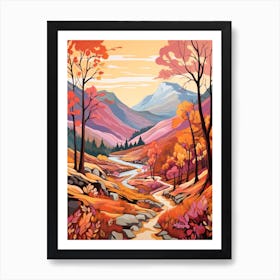 Glen Coe Scotland 2 Hike Illustration Art Print