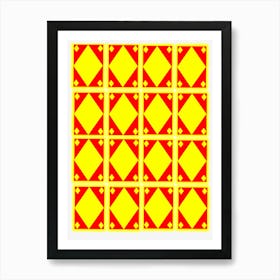 Red And Yellow Squares Art Print
