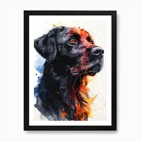 Black Labrador Retriever Art Print