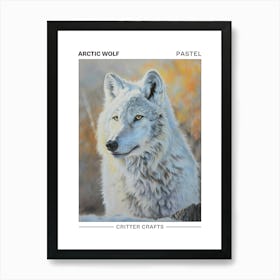 Arctic Wolf Pastel Watercolour 3 Poster Art Print