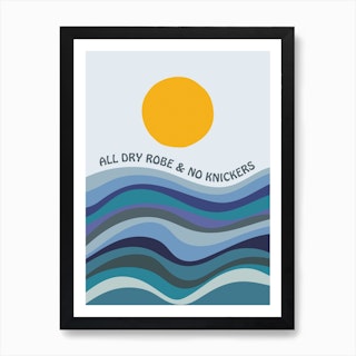 Colourful Abstract Wild Swimming All Dry Robe No Knickers Art Print