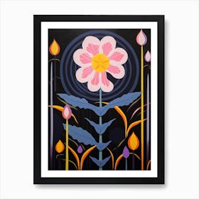 Iris 4 Hilma Af Klint Inspired Flower Illustration Art Print