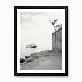 Civitavecchia, Italy, Black And White Photography 1 Art Print