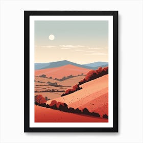 The Malvern Hills England 2 Hiking Trail Landscape Art Print