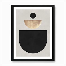 Geometry with gold 4 Art Print