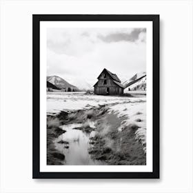 Montana, Black And White Analogue Photograph 1 Art Print