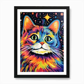 Interstellar Purrade, Psychedelic Cats series Art Print