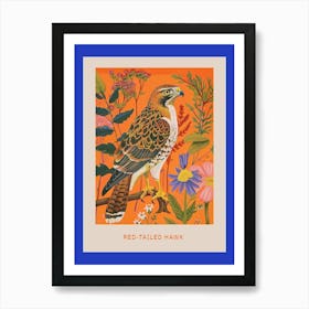 Spring Birds Poster Red Tailed Hawk 2 Art Print