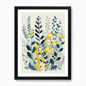 Juniper Tree Flat Illustration 4 Art Print