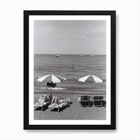 Italian Summer Black White Photography Art Print