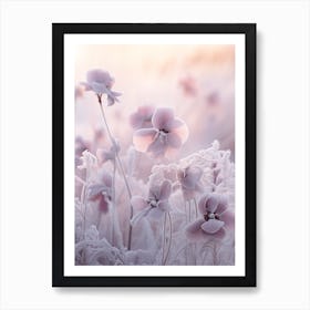 Frosty Botanical Viola 2 Art Print