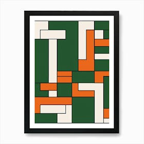 Squares And Triangles Art Print