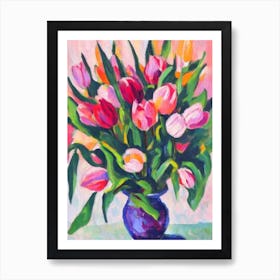 Tulips  Matisse Style Flower Art Print