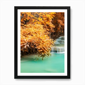 Waterfall In The Forest 2 Art Print