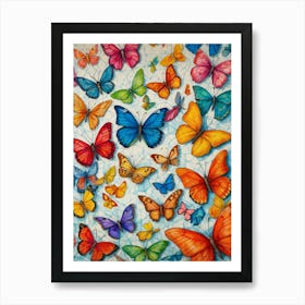 Butterflies - Jigsaw Puzzle Art Print