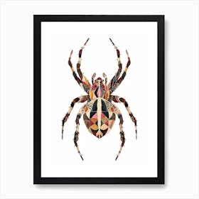 Colourful Insect Illustration Spider 16 Art Print