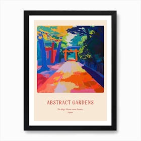 Colourful Gardens The Meiji Shrine Inner Garden Japan 4 Red Poster Art Print