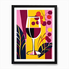 Glass Of Wine, Inspired by Matisse 3 Art Print