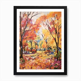 Autumn Gardens Painting Royal Botanic Garden Melbourne 1 Art Print