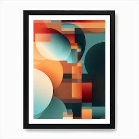 Mid Century Abstract Retro Art Print