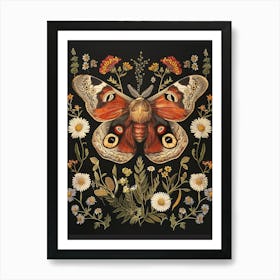 Peacock Moth Art Print