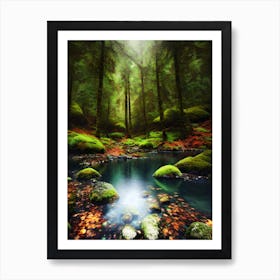 Mossy Forest 14 Art Print