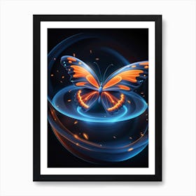 Butterfly In A Circle Art Print