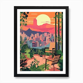 Rio De Janeiro, Brazil, Graphic Illustration 3 Art Print