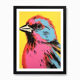 Andy Warhol Style Bird Cowbird 2 Art Print