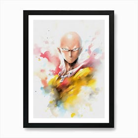 Saitama One Punch Man 1 Art Print