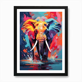 Vivid Elephant Art Print