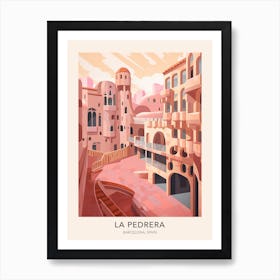 La Pedrera Barcelona Spain Travel Poster Art Print