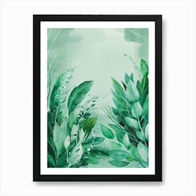 Green Leaves Art Print