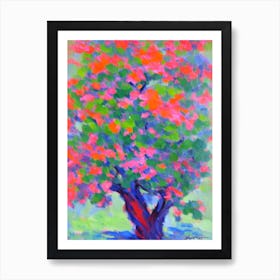 Juniper tree Abstract Block Colour Art Print