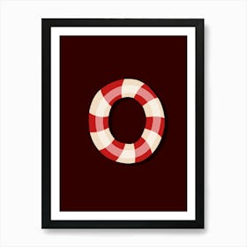 Candy Cane Christmas Letters Living Room Holiday Display 15 Art Print