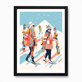 Val D Isere   France, Ski Resort Illustration 0 Art Print