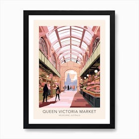 Queen Victoria Market Melbourne Australia Travel Poster Art Print