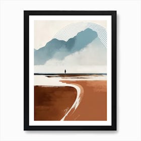 Clouds Becoming Mountains - Abstract Minimal Boho Beach Art Print