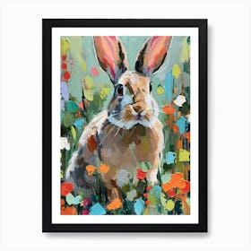 American Sable Rabbit Painting 4 Art Print