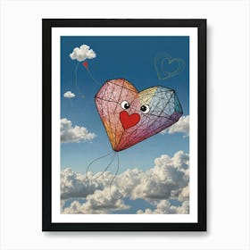 Heart Kite 2 Art Print