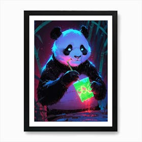 Panda With A Mischievous Glint In 1 Art Print