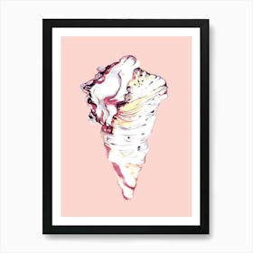 Watercolor Seashell Art Print