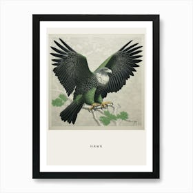 Ohara Koson Inspired Bird Painting Hawk 3 Poster Art Print