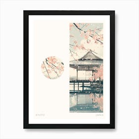 Kyoto Japan 9 Cut Out Travel Poster Art Print