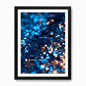 Blue Sparkles 1 Art Print